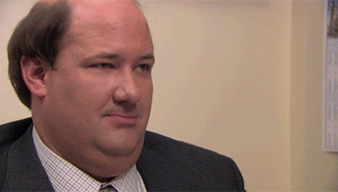 Kevin Malone de The Office haciendo su famosa expresión